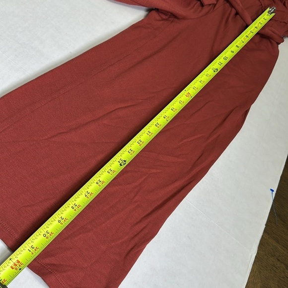 Daily Ritual Women’s Size Small Wide Leg Jumpsuit V Neck Belt Pockets Loungewear - Picture 13 of 15